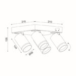 NETTO ΦΩΤΙΣΤΙΚΟ ΟΡΟΦΗΣ ΑmmΩΔΕΣ ΓΚΡΙ ΑΛΟΥΜΙΝΙΟ ΣΥΜΒΑΤΙΚΟ 4ΧGU10 IP20 210Χ135mm - Image 6