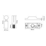 ΣΕΤ 2 ΤΕΜΑΧΙΑ ΛΕΥΚΕΣΣ ΒΑΣΕΙΣ ΜΕ ΡΥΘΜΙΖΟΜΕΝΟ ΒΡΑΧΙΟΝΑ 45° - Image 2