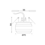 NETTO ΦΩΤΙΣΤΙΚΟ ΟΡΟΦΗΣ ΣΑΤΙΝΕ ΝΙΚΕΛΙΟ ΚΡΥΣΤΑΛΛΟ ΣΥΜΒΑΤΙΚΟ 1ΧG9 IP20 Φ70Χ64mm - Image 2