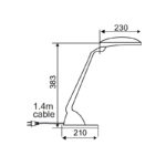 NETTO ΦΩΤΙΣΤΙΚΟ ΕΠΙΤΡΑΠΕΖΙΟ ΓΚΡΙ ΠΛΑΣΤΙΚΟ ΣΥΜΒΑΤΙΚΟ 2ΧG23 210Χ383mm - Image 2