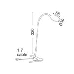 NETTO ΦΩΤΙΣΤΙΚΟ ΕΠΙΤΡΑΠΕΖΙΟ ΓΚΡΙ ΜΕΤΑΛΛΙΚΟ LED 3W 4000K 1200Lm IP20 Φ160Χ300mm - Image 2