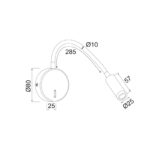 ALIS-ΦΩΤΙΣΤΙΚΟ ΕΠΙΤΟΙΧΟ  ΛΕΥΚΟ ΜΑΤ ΜΕΤΑΛΛΙΚΟ LED 3W 3200K 190LM IP20 D8X36CM - Image 2