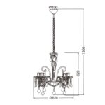 NETTO ΦΩΤΙΣΤΙΚΟ ΚΡΕΜΑΣΤΟ ΧΡΩΜΙΟ ΜΕΤΑΛΛΙΚΟ ΣΥΜΒΑΤΙΚΟ 4ΧΕ14 IP20 Φ100Χ1300mm - Image 2