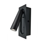 AIAS-ΦΩΤΙΣΤΙΚΟ ΕΠΙΤΟΙΧΟ ΜΑΥΡΟ ΜΑΤ ΜΕΤΑΛΛΙΚΟ LED 3W 3200K 190LM IP20 7X5X17CM