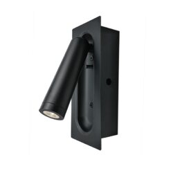 AIAS-ΦΩΤΙΣΤΙΚΟ ΕΠΙΤΟΙΧΟ ΜΑΥΡΟ ΜΑΤ ΜΕΤΑΛΛΙΚΟ LED 3W 3200K 190LM IP20 7X5X17CM
