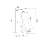 AIAS-ΦΩΤΙΣΤΙΚΟ ΕΠΙΤΟΙΧΟ ΜΑΥΡΟ ΜΑΤ ΜΕΤΑΛΛΙΚΟ LED 3W 3200K 190LM IP20 7X5X17CM - Image 2