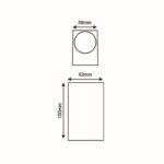 ΣΠΟΤ ΟΡΟΦΗΣ ΑΡΧΙΤΕΚΤΟΝΙΚΟΥ ΦΩΤΙΣΜΟΥ 2 ΔΕΣΜΕΩΝ ΛΕΥΚΟ ΣΥΜΒΑΤΙΚΟ 1xGU10 & LED 3W IP65 58x81x92mm - Image 3