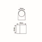 ΣΠΟΤ ΟΡΟΦΗΣ ΑΡΧΙΤΕΚΤΟΝΙΚΟΥ ΦΩΤΙΣΜΟΥ ΣΚΟΥΡΟ ΓΚΡΙ ΣΥΜΒΑΤΙΚΟ 1xGU10 & LED 3W IP65 58x92x81mm - Image 3