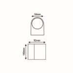 ΣΠΟΤ ΟΡΟΦΗΣ ΑΡΧΙΤΕΚΤΟΝΙΚΟΥ ΦΩΤΙΣΜΟΥ 2 ΔΕΣΜΕΩΝ ΛΕΥΚΟ ΣΥΜΒΑΤΙΚΟ 1xGU10 & LED 3W IP65 58x92x81mm - Image 3