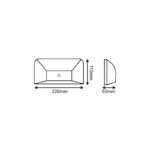 ΑΠΛΙΚ ΕΠΙΤ ΓΚΡΙ PC-PIR SENSOR max6m 230V IP65 6W3.000K 350lm - Image 4