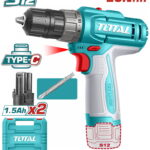 TOTAL ΔΡΑΠ/ΒΙΔΟ ΜΠΑΤ. Li-ion 12V / 1.5Ah / 20Nm / 2 ΜΠΑΤ Type-C (TDLI12206E)
