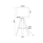 NETTO ΦΩΤΙΣΤΙΚΟ ΕΠΙΔΑΠΕΔΙΟ ΜΑΥΡΟ ΥΦΑΣΜΑΤΙΝΟ ΣΥΜΒΑΤΙΚΟ 1ΧΕ27 IP20 320Χ650mm - Image 2