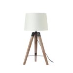 ΕΠΙΤΡΑΠΕΖΙΟ Φ/Σ 1ΧΕ27 ΞΥΛΟ+ΜΠΕΖ ΑΜΠΑΖΟΥΡ+ΜΑΥΡΟ ΜΕΤΑΛΛΟ Φ30XH65CM MOUSSE - Image 2