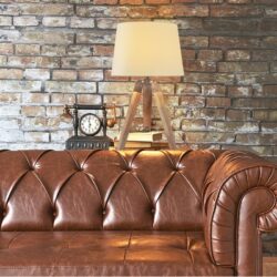 ΕΠΙΤΡΑΠΕΖΙΟ Φ/Σ 1ΧΕ27 ΞΥΛΟ+ΜΠΕΖ ΑΜΠΑΖΟΥΡ+ΜΑΥΡΟ ΜΕΤΑΛΛΟ Φ30XH65CM MOUSSE