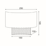 ΕΠΙΤΟΙΧΟ Φ/Σ 1ΧΕ14 NISYROS ΜΑΥΡΟ ΥΦΑΣΜΑ+ΨΑΘΑ ΡΑΤΑΝ 25Χ18Χ13CM - Image 3