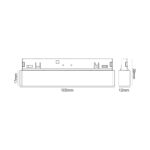 ΜΙΝΙ ΜΑΥΡΟ ΜΑΓΝΗΤΙΚΟ ΦΩΤΙΣΤΙΚΟ 24V DC 5W 3000K 240LM 36° Ra90 5YRS L100mm - Image 2