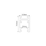 ΜΙΝΙ ΜΑΓΝΗΤΙΚΗ ΡΑΓΑ ΟΡΟΦΗΣ & ΚΡΕΜΑΣΤΗ 24V DC 3Μ ΜΑΥΡΗ - Image 2