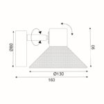 NETTO ΦΩΤΙΣΤΙΚΟ ΕΠΙΤΟΙΧΟ ΛΕΥΚΟ ΜΕΤΑΛΛΙΚΟ ΣΥΜΒΑΤΙΚΟ 1ΧΕ14 IP20 Φ160Χ80mm - Image 5