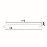 NETTO ΦΩΤΙΣΤΙΚΟ ΕΠΙΤΟΙΧΟ ΧΡΩΜΙΟ ΛΕΥΚΟ ΜΕΤΑΛΛΙΚΟ LED 15W 3200K 1200Lm IP244 70Χ565mm - Image 3