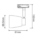 ΣΠΟΤ ΡΑΓΑΣ ΜΟΝΟΦΑΣΙΚΗ ΑΛΟΥΜΙΝΙΟ ΜΑΥΡΟ ΜΕ ΒΡΑΧΙΩΝΑ ΣΥΜΒΑΤΙΚΟ 1xGU10 IP20 60x81x132mm - Image 2