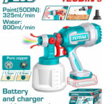 TOTAL ΠΙΣΤΟΛΙ ΒΑΦΗΣ ΜΠΑΤ. Li-ion 20V ΧΩΡΙΣ ΜΠΑΤΑΡΙΑ & ΦΟΡΤΙΣΤΗ (Με λειτουργία φυσητήρα) (TSGLI2004)