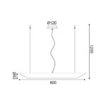 NETTO ΑΝΤΑΛΛΑΚΤΙΚΟ ΚΡΕΜΑΣΤΟ ΦΩΤΙΣΤΙΚΟ ΜΕΤΑΛΛΙΚΟ ΛΕΥΚΟ ΣΥΜΒΑΤΙΚΟ 2ΧGU10  Φ60Χ800X1200ΜM - Image 2