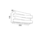 MILANO-ΦΩΤΙΣΤΙΚΟ ΕΠΙΤΟΙΧΟ ΑΜΜΩΔΕΣ ΜΑΥΡΟ ΜΕΤΑΛΛΙΚΟ LED 12W 3000K 960LM IP20 20X11X9CM - Image 2