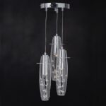 NETTO ΦΩΤΙΣΤΙΚΟ ΚΡΕΜΑΣΤΟ ΧΡΩΜΙΟ ΜΕΤΑΛΛΙΚΟ LED 9W 3000K 360Lm IP20 Φ300Χ1000mm