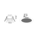 LED ΣΠΟΤ ΝΙΚΕΛΙΟ ΜΑΤ ΣΤΡΟΓΓΥΛΟ 230V AC 5W 4.000K 410LM 120° IP65 Ra80 - Image 2