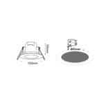 LED ΣΠΟΤ ΛΕΥΚΟ ΣΤΡΟΓΓΥΛΟ 230V AC 8W 3.000K 640LM 120° IP65 Ra80 - Image 2