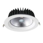 LED ΛΕΥΚΟ ΧΩΝΕΥΤΟ ΦΩΤΙΣΤΙΚΟ 230V AC 40W 6500K 5000LM 100° Ra80 Φ230x77mm 5YRS