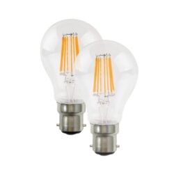 FILAMENT LED A60 DUO PACK 7W 4000K 230V AC 620LM RA80 30000HRS 360°