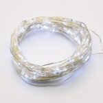 ΛΑΜΠΑΚΙΑ 20 LED 1.2W ΣΕ ΣΕΙΡΑ ΨΥΧΡΟ ΛΕΥΚΟ ΜΕ ΜΠΑΤΑΡΙΕΣ 2xCR2032 6ON/18OFF & ΑΣΥΜΙ ΚΑΛΩΔΙΟ ΧΑΛΚΟΥ 2m IP44 100mm