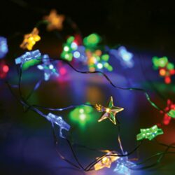 ΛΑΜΠΑΚΙΑ ΔΙΑΚΟΣΜΗΤΙΚΑ ΣΧΕΔΙΟ ΑΣΤΕΡΙΑ 20 LED 1.2W RGBY ΑΣΗΜΙ ΚΑΛΩΔΙΟ ΧΑΛΚΟΥ ΚΑΙ ΜΠΑΤΑΡΙΑ 2xAA IP20 2m+100mm