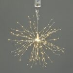 ΛΑΜΠΑΚΙΑ 150 LED ΣΕ ΣΕΙΡΑ ΠΥΡΟΤΕΧΝΗΜΑ ΘΕΡΜΟ ΛΕΥΚΟ ΑΣΗΜΙ ΜΠΑΤΑΡΙΕΣ 4xΑΑ & ΤΗΛΡΧΕΙΡΙΣΤΗΡΙΟ ΜΕ ΚΑΛΩΔΙΟ ΧΑΛΚΟΥ 800mm IP44  Φ250x150mm