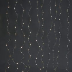 ΛΑΜΠΑΚΙΑ ΚΟΥΡΤΙΝΑ 400 LED ΣΕ ΣΕΙΡΑ ΘΕΡΜΟ ΛΕΥΚΟ ΜΕ ΤΗΛΕΧΕΙΡΙΣΤΗΡΙΟ & USB ΑΝΤΑΠΤΟΡΑ ΑΣΗΜΙ ΚΑΛΩΔΙΟ ΧΑΛΚΟΥ 3m IP44 2x2mm