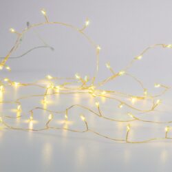 ΛΑΜΠΑΚΙΑ 50 LED 3W ΣΕ ΣΕΙΡΑ ΘΕΡΜΟ ΛΕΥΚΟ ΜΠΑΤΑΡΙΕΣ 3xΑΑ ΜΕ ΧΡΥΣΟ ΚΑΛΩΔΙΟ ΧΑΛΚΟΥ 2.5m IP20 300mm