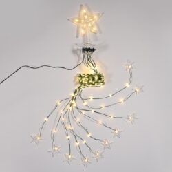 ΧΡΙΣΤΟΥΓΕΝΝΙΑΤΙΚΑ ΛΑΜΠΑΚΙΑ ΧΤΑΠΟΔΙ ΣΕ ΣΧΗΜΑ ΑΣΤΕΡΙ 190 LED ΛΑΜΠΑΚΙΑ ΛΕΥΚΟ ΘΕΡΜΟ USB REMOTE ΜΕ 8 ΠΡΟΓΡΑmmΑΤΑ 10 ΟΥΡΕΣ ΜΕ ΚΑΛΩΔΙΟ 5m IP44 100x1800mm