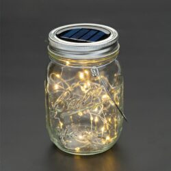 ΓΥΑΛΙΝΟ ΒΑΖΟ ΜΕ ΑΣΗΜΙ ΚΑΠΑΚΙ ΜΕ 20 LED ΗΛΙΑΚΑ ΛΑΜΠΑΚΙΑ ΣΕ ΣΕΙΡΑ ΘΕΡΜΟ ΛΕΥΚΟ ΜΕ ΚΑΛΩΔΙΟ ΧΑΛΚΟΥ IP44 Φ77x135mm