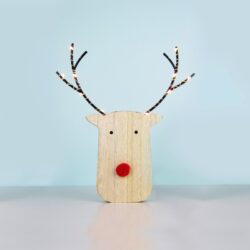 ΧΡΙΣΤΟΥΓΕΝΝΙΑΤΙΚΟ ΔΙΑΚΟΣΜΗΤΙΚΟ ΞΥΛΙΝΟ ΤΑΡΑΝΔΟΣ 10 MINI LED ΘΕΡΜΟ ΛΕΥΚΟ ΜΕ ΜΠΑΤΑΤΑΡΙΕΣ 2XAA IP20 170x30x180mm