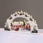 ΞΥΛΙΝΟ ΣΠΙΤΙ 15 LED ΘΕΡΜΟ ΣΤΑΘΕΡΟ ΜΕ ΜΠΑΤΑΡΙΕΣ 2xAAA IP20 300x50x190mm