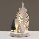 ΧΡΙΣΤΟΥΓΕΝΝΙΑΤΙΚΟ ΔΙΑΚΟΣΜΗΤΙΚΟ ΞΥΛΙΝΟ ΣΠΙΤΙ 5 LED ΘΕΡΜΟ ΛΕΥΚΟ ΜΕ ΜΠΑΤΑΤΑΡΙΕΣ 2ΧΑA IP20 148x148x250mm