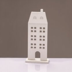 ΧΡΙΣΤΟΥΓΕΝΝΙΑΤΙΚΟ ΔΙΑΚΟΣΜΗΤΙΚΟ ΞΥΛΙΝΟ ΣΠΙΤΙ ΑΣΠΡΟ ΜΟΤΙΦ 115*50*275mm