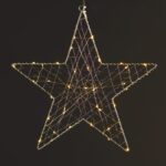 ΚΡΕΜΑΣΤΟ ΜΕ ΜΕΤΑΛΛΙΚΑ ΜΟΤΙΒΑ ΑΣΤΕΡΙ 40 ΜINI LED ΣΕ ΣΕΙΡΑ ΘΕΡΜΟ ΜΕ ΚΑΛΩΔΙΟ ΧΑΛΚΟΥ & ΑΝΤΑΠΤΡΟΡΑ 3V DC