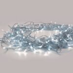ΛΑΜΠΑΚΙΑ 50 LED ΣΕ ΣΕΙΡΑ ΨΥΧΡΟ ΛΕΥΚΟ ΣΤΑΘΕΡΟ ΚΑΟΥΤΣΟΥΚ ΜΕ ΜΠΑΤΑΡΙΕΣ 2xΑΑ & ΚΑΛΩΔΙΟ ΔΙΑΦΑΝΟ 300mm  IP20 4900mm