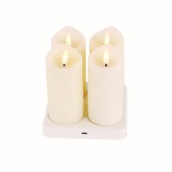 4 ΚΕΡΙΑ ΑΛΗΘΙΝΑ ΛΕΥΚΑ ΜΕ 4 LED ΘΕΡΜΟ ΛΕΥΚΟ ΜΠΑΤΑΡΙΕΣ 2xAA ΜΕ ΤΗΛΕΧΕΙΡΙΣΤΗΡΙΟ ON/OFF & ΚΑΛΩΔΙΟ 600mm IP20 60x120mm