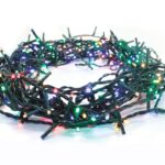 ΛΑΜΠΑΚΙΑ 100 LED ΣΕ ΣΕΙΡΑ ΠΟΛΥΧΡΩΜΑ ΚΑΟΥΤΣΟΥΚ ΑΝΑ 50mm ΑΝΤΑΠΤΟΡΑ 31VDC ΜΕ ΔΥΝΑΤΟΤΗΤΑ ΕΠΕΚΤΑΣΗΣ MAX 6 ΣΕΤ & ΚΑΛΩΔΙΟ ΠΡΑΣΙΝΟ 3m IP44