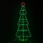 ΧΡΙΣΤΟΥΓΕΝΝΙΑΤΙΚΟ ΔΕΝΤΡΟ 100 LED ΣΕ ΣΕΙΡΑ ΣΤΑΘΕΡΑ ΠΡΑΣΙΝΟ & ΚΟΚΚΙΝΟ ΜΕ ΚΑΛΩΔΙΟ 5m IP44 600x1500mm