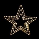 3 ΑΣΤΕΡΙΑ ΜΟΝΟΚΑΝΑΛΟΣ ΦΩΤΟΣΩΛΗΝΑΣ 108 LED 4.5m ΘΕΡΜΟ ΛΕΥΚΟ FLASH IP44 560mm ΜΕ 1.5m ΚΑΛΩΔΙΟ