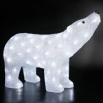 ΧΡΙΣΤΟΥΓΕΝΝΙΑΤΙΚΗ ΠΟΛΙΚΗ ΑΡΚΟΥΔΑ 3D 120 LED ΛΕΥΚΗ ΑΚΡΥΛΙΚΗ ΜΕ ΚΑΛΩΔΙΟ 300mm IP44 550x175x7375mm